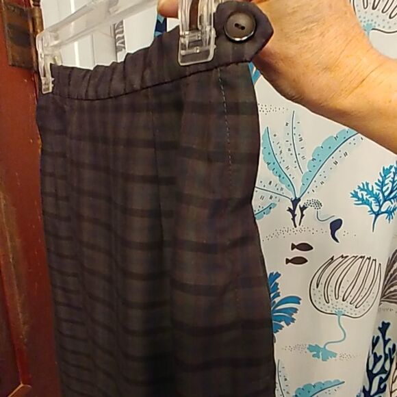 Vintage 60s Seaton Hall Plaid Cotton Pencil Skirt - Picture 3 of 8
